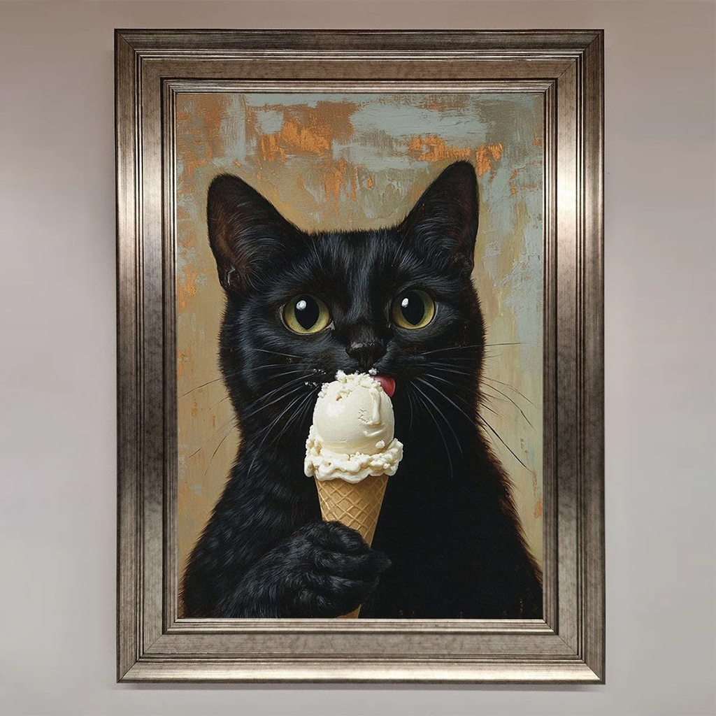 Cat with Vanilla Cone
